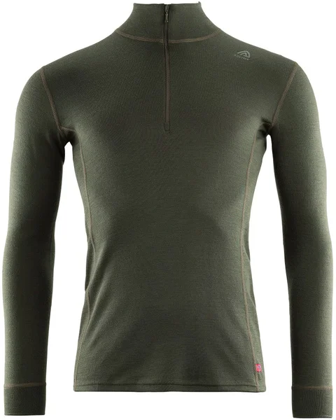 Aclima M's WarmWool Mockneck Olive Night Beställ nu