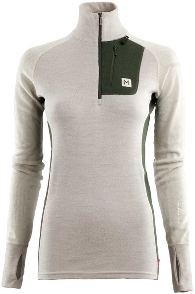 I lager Aclima W's Lars Monsen Polo Beige Melange/Olive Night/Femundenlight