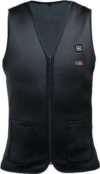 Heat Vest Thin V-Neck Powerbank Black Populärt val