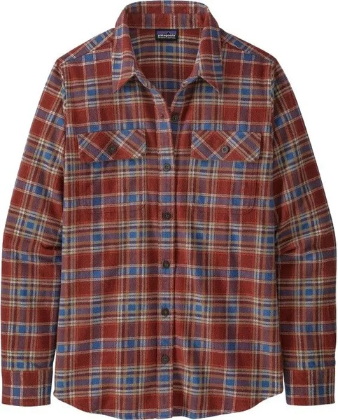Lågt pris W's L/S Organic Cotton MW Fjord Flannel Shirt Ice Fjord Fox Red
