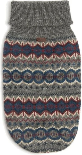 Case Fair Isle Dog Jumper Grey Rea