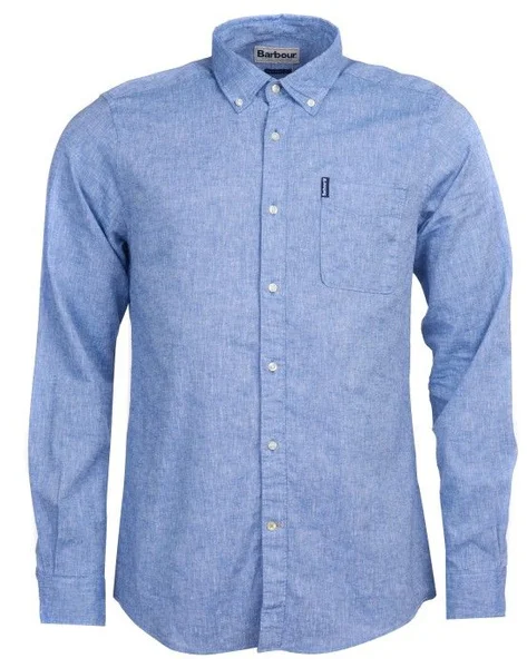 M's Linen Mix 1 Tailored Blue Bästa pris
