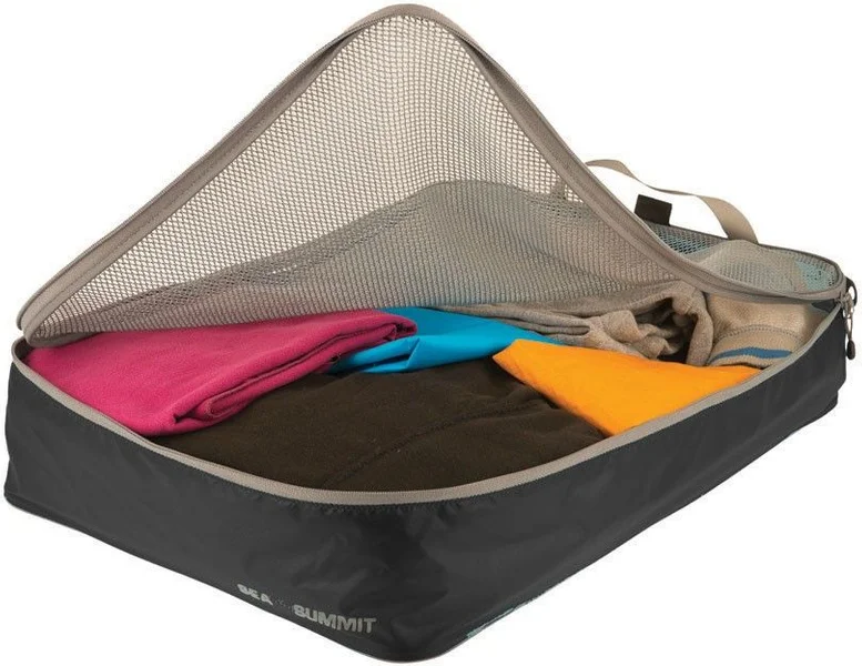 Travelling Light Garment Mesh Bag Large 11L Black/Grey Snabb leverans