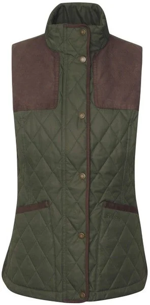 W's Keeper Wear Quilted Gilet Olive/Ancient Tartan Handla nu