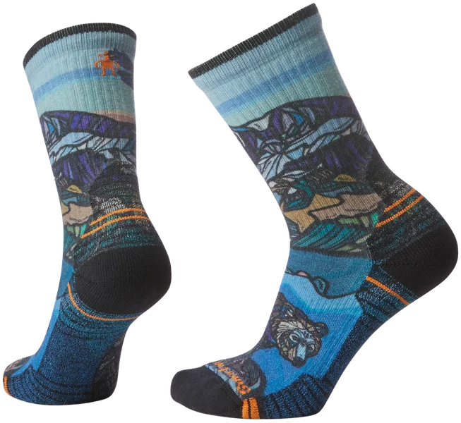 risnedsättning W's Hike Light Cush Icy Range Print Crew Multi Color