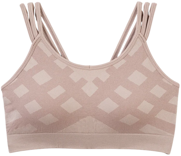 W's Seamless Strappy Bra Sandstone Rea