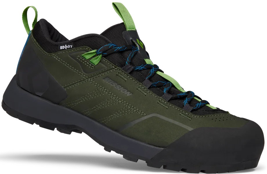 M's Mission Leather Low WP Approach Shoes Cypress/Black Populärt val