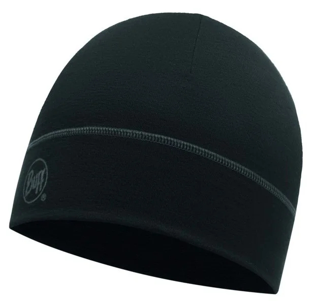 Merino Wool 1 Layer Hat Solid Black Fynd