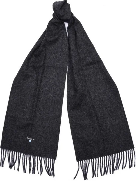 Plain Lambswool Scarf Charcoal risnedsättning