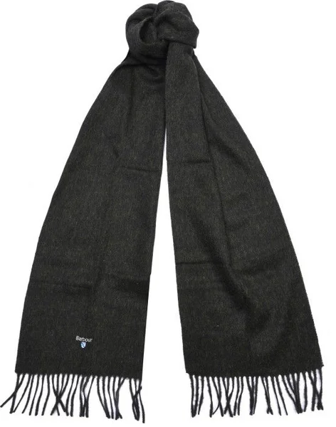 Plain Lambswool Scarf Seaweed Nyhet