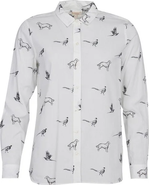 W's Safari Shirt Off White Dog Print Beställ nu