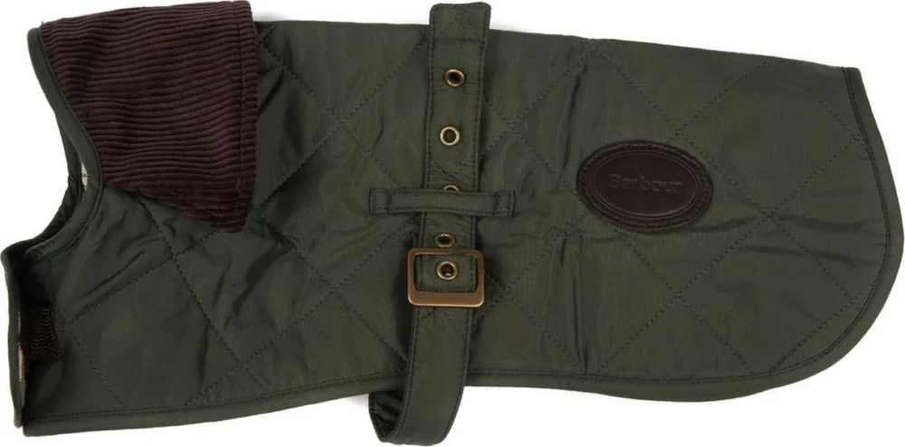 Snabb frakt Quilted Dog Coat Olive