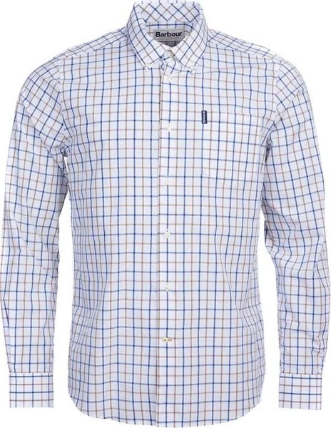 M's Tattersall 13 Shirt Tailored Fit Sandstone Billigare