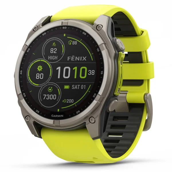Fenix 8 SOLAR 51mm Sapphire Solar Bare Titanium / Graphite Amp Yellow Erbjudande