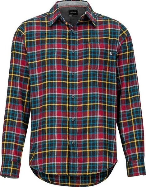 M's Fairfax Midweight Flannel LS Red Nyhet