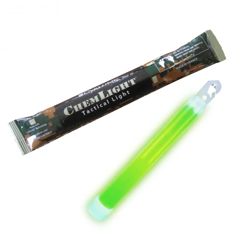 Cyalume Chemlight 6" Green Lightstick 12H Säker betalning